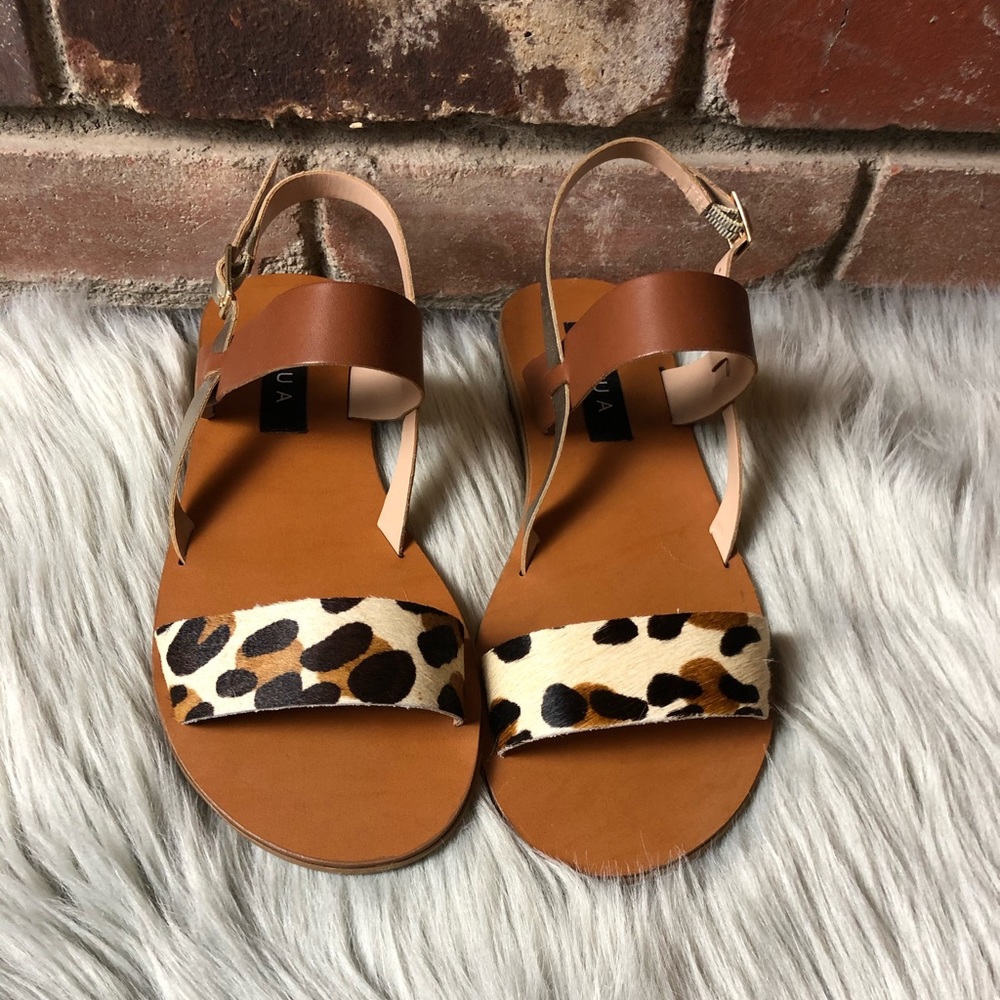 Woman’s aqua flats